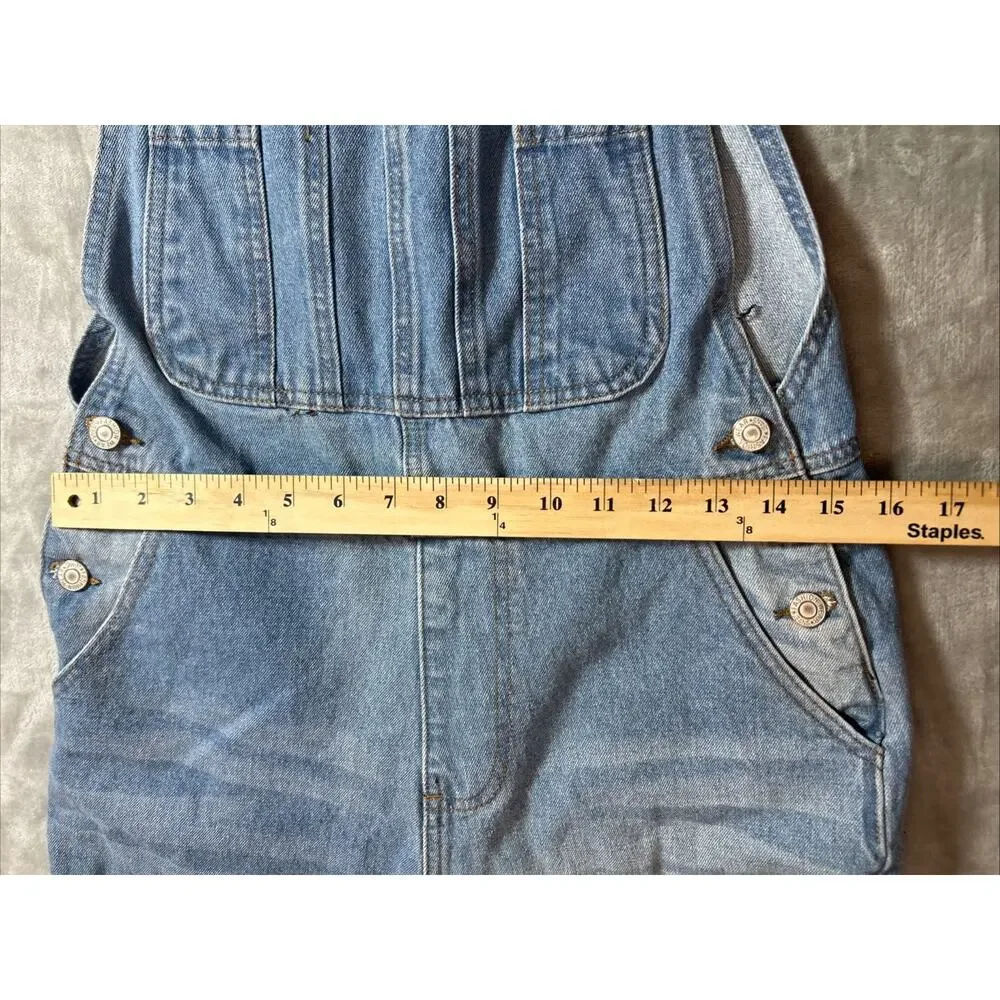 Misslook Jeans Bib Overalls Womens M Distressed Boho Grunge Casual USA - Picture 6 of 11